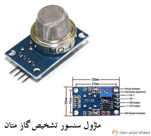 سنسور گاز متان MQ4 سنسور گاز متان MQ4